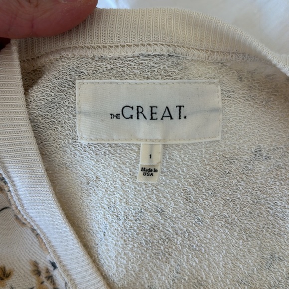 The Great ruffle sleeve sweatshirt top - Picture 2 of 4